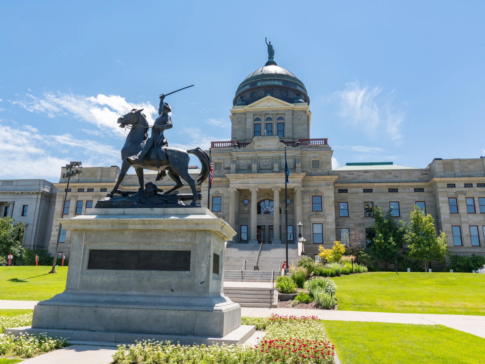 Helena, a top picks for the best places to visit in Montana, as seen from the outside of the capitol building