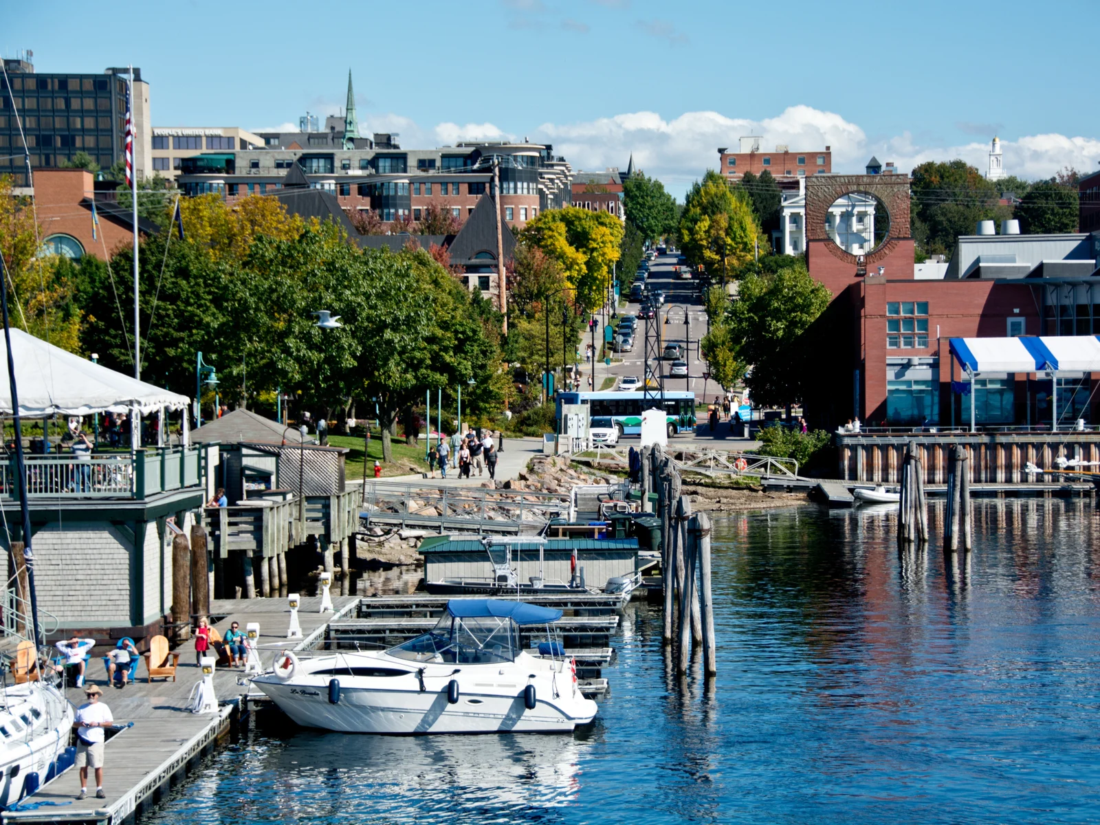 Pier at one of the best places to visit in Vermont, the city of Burlington