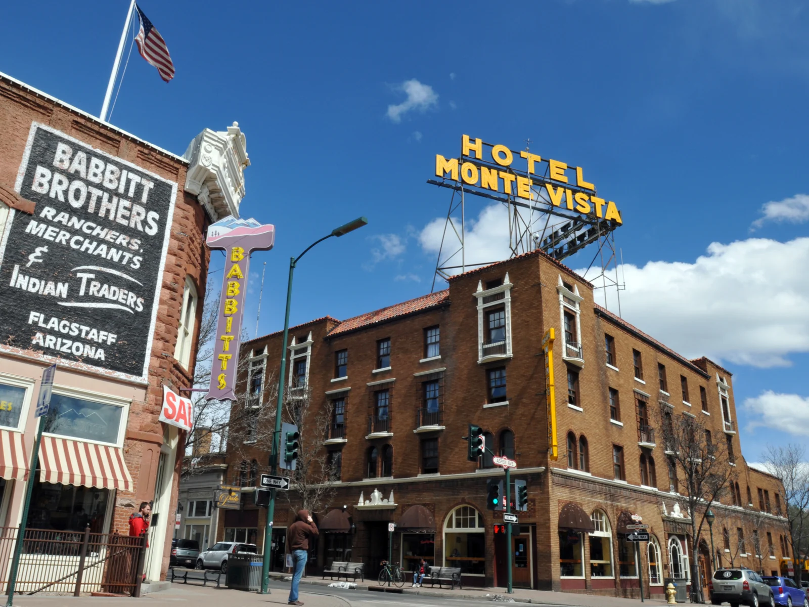 Downtown Flagstaff Arizona pictured on a sunny day for a piece on the best places to visit in Arizona