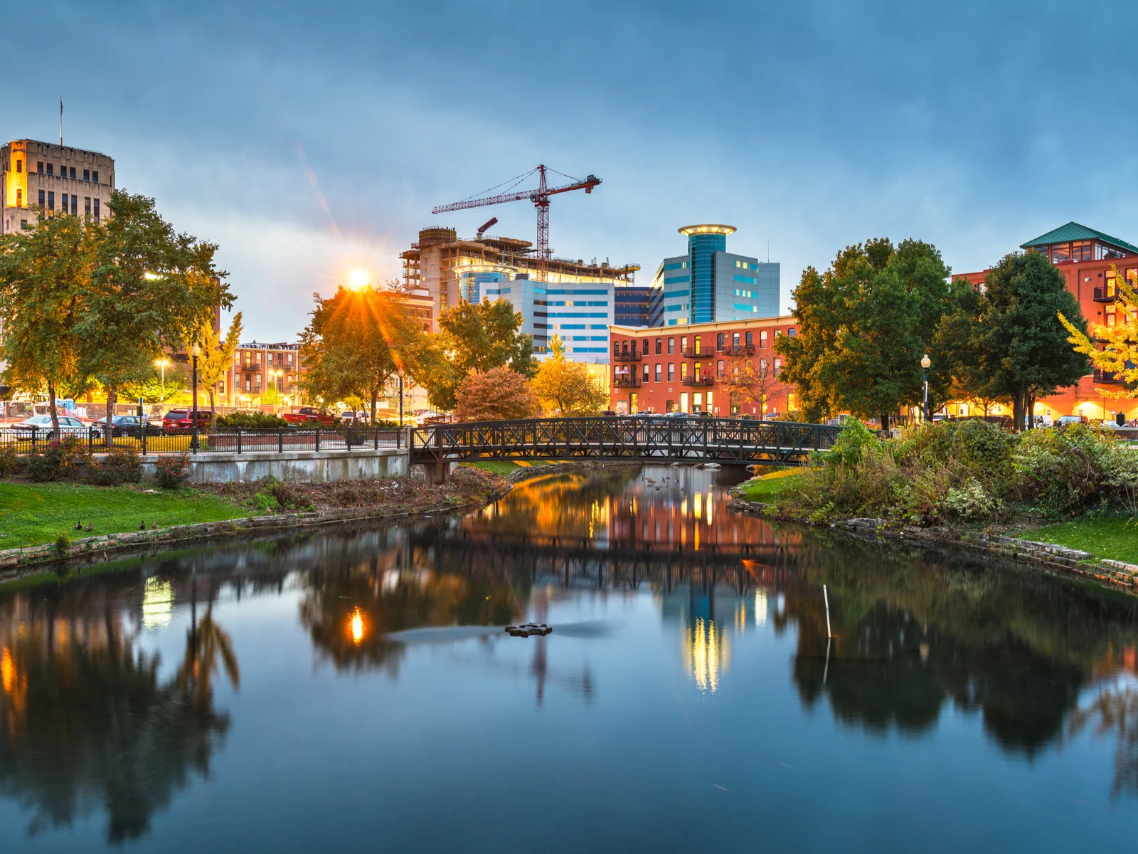 Image of the downtown area in one of the best places to visit in Michigan, Kalamazoo