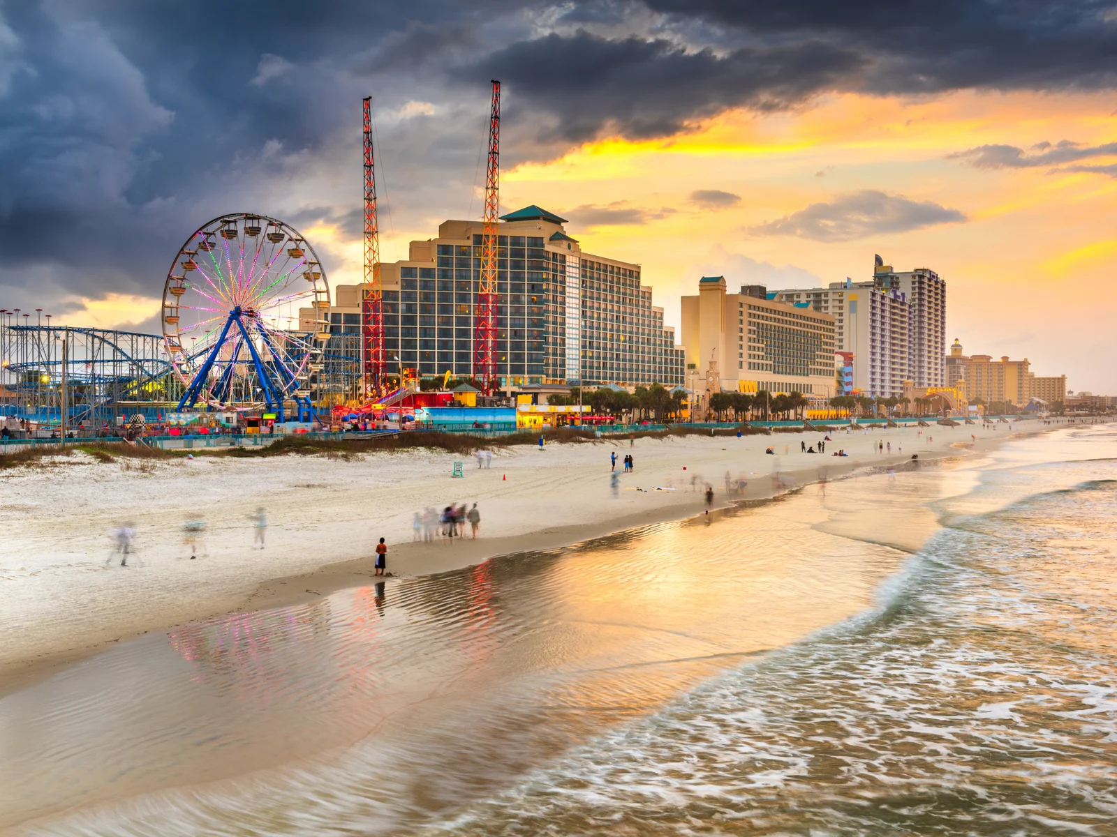 Water view of the theme park at Daytona Beach, one of the best places to visit in Florida