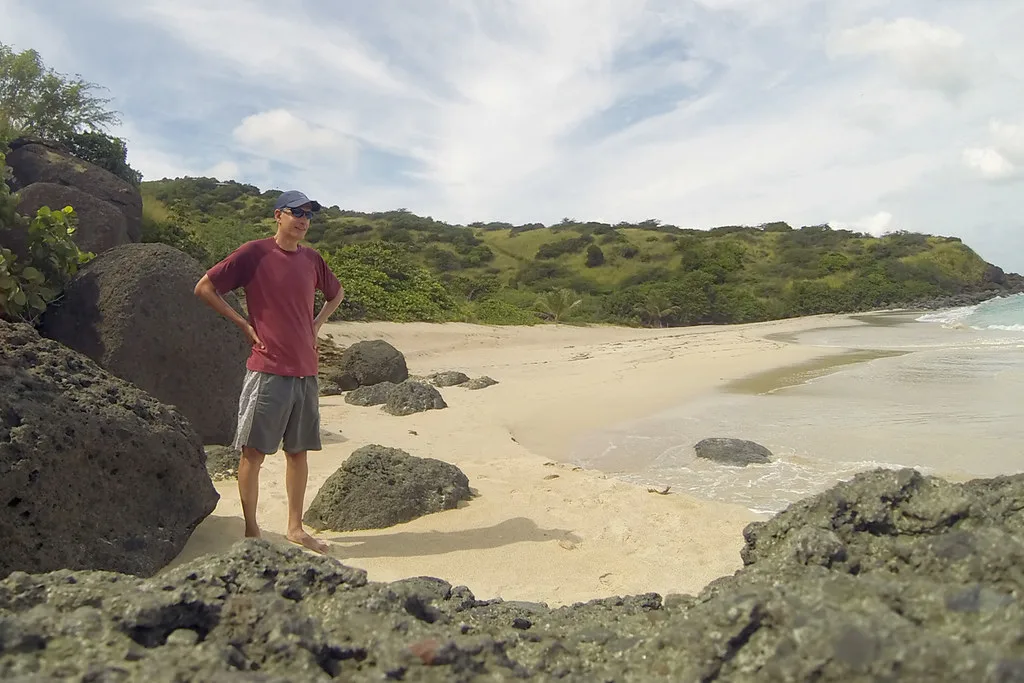 Guy on Playa Tortuga, one of the best beaches in Puerto Rico