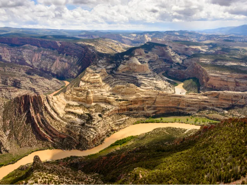 Aerial view of Dinosaur National Monument, one of the best places to visit in Colorado