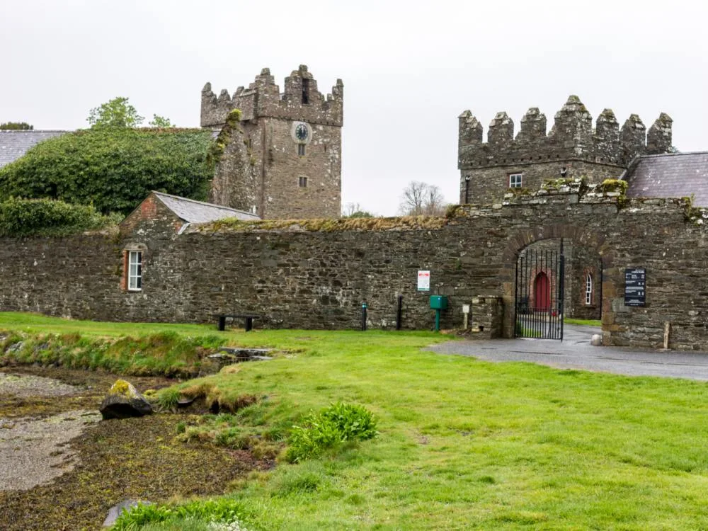 Medieval vibe with brick fences and structures at the Castle Ward in County Down, Northern Ireland, one of the Game of Thrones filming locations you can visit