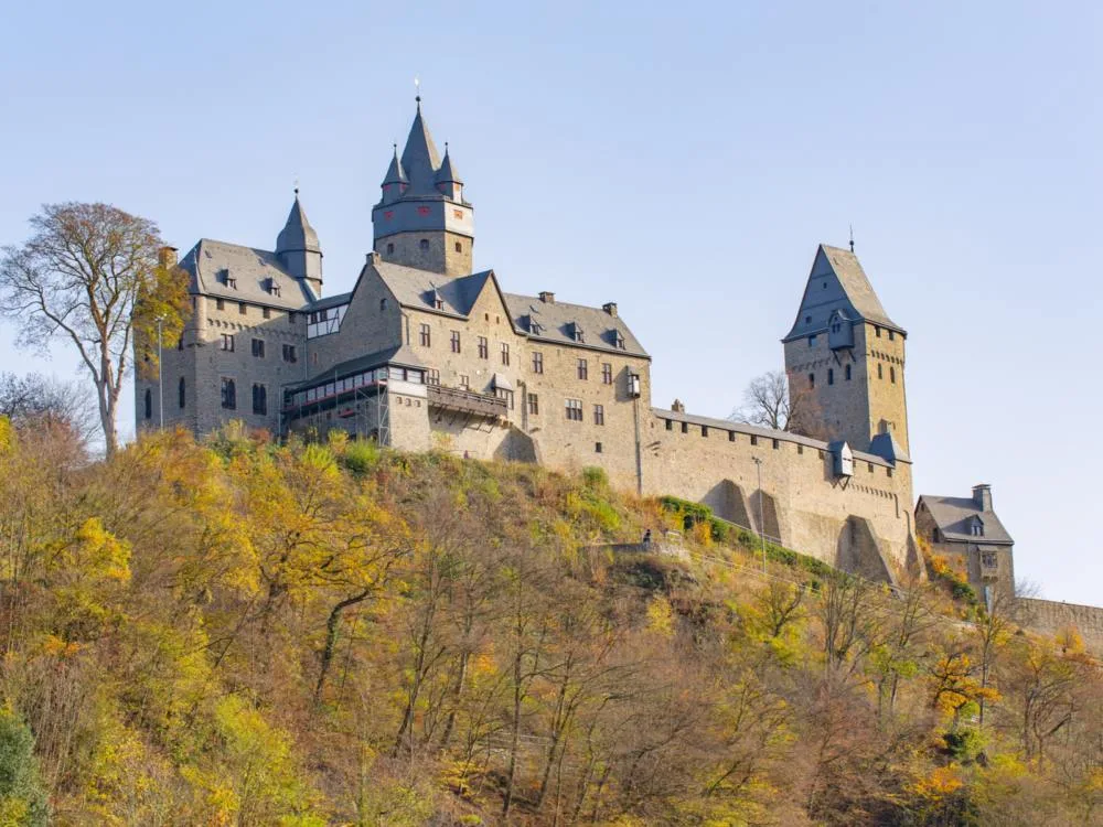 The Historic Burg Altena Castle in Sauerland, one of the best castles in Germany, sitting on a mountain peak 