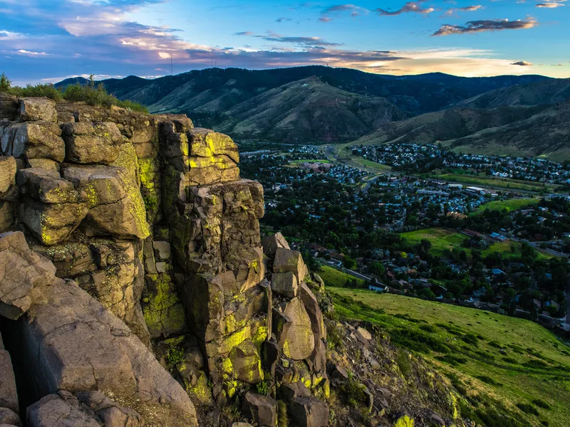 Gorgeous sunset during an evening in Golden, one of the best places to visit in Colorado